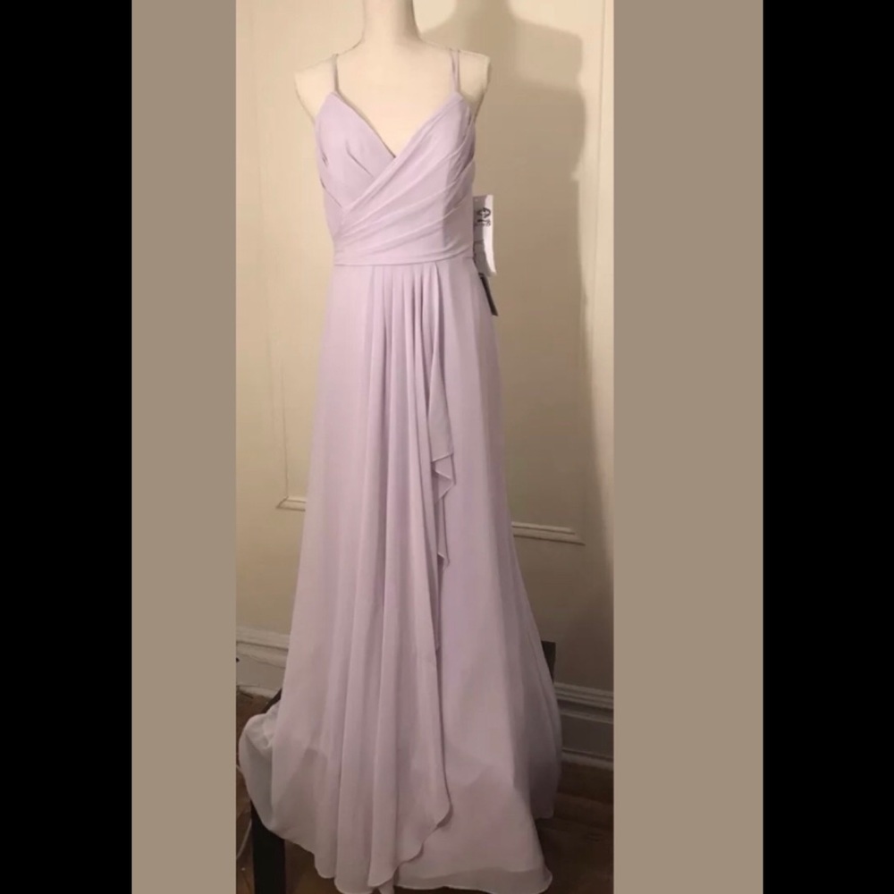 Hayley Paige lilac gown